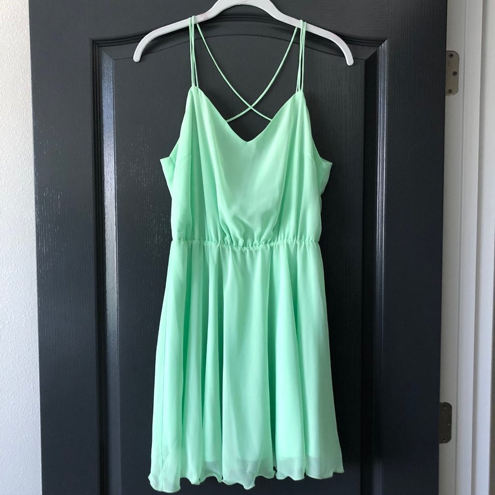 Mint Green Dress with Open Back
